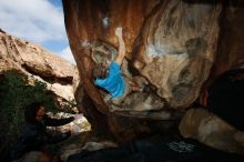 Bouldering in Hueco Tanks on 10/19/2018 with Blue Lizard Climbing and Yoga

Filename: SRM_20181019_1223500.jpg
Aperture: f/8.0
Shutter Speed: 1/250
Body: Canon EOS-1D Mark II
Lens: Canon EF 16-35mm f/2.8 L