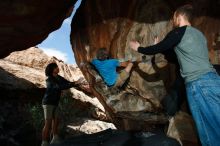 Bouldering in Hueco Tanks on 10/19/2018 with Blue Lizard Climbing and Yoga

Filename: SRM_20181019_1233170.jpg
Aperture: f/8.0
Shutter Speed: 1/250
Body: Canon EOS-1D Mark II
Lens: Canon EF 16-35mm f/2.8 L