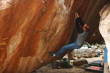 Bouldering in Hueco Tanks on 10/19/2018 with Blue Lizard Climbing and Yoga

Filename: SRM_20181019_1405150.jpg
Aperture: f/4.0
Shutter Speed: 1/500
Body: Canon EOS-1D Mark II
Lens: Canon EF 50mm f/1.8 II