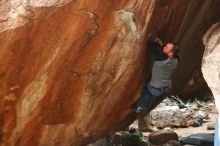 Bouldering in Hueco Tanks on 10/19/2018 with Blue Lizard Climbing and Yoga

Filename: SRM_20181019_1405220.jpg
Aperture: f/4.0
Shutter Speed: 1/500
Body: Canon EOS-1D Mark II
Lens: Canon EF 50mm f/1.8 II