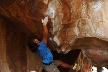 Bouldering in Hueco Tanks on 10/19/2018 with Blue Lizard Climbing and Yoga

Filename: SRM_20181019_1408033.jpg
Aperture: f/2.8
Shutter Speed: 1/400
Body: Canon EOS-1D Mark II
Lens: Canon EF 50mm f/1.8 II