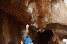 Bouldering in Hueco Tanks on 10/19/2018 with Blue Lizard Climbing and Yoga

Filename: SRM_20181019_1415332.jpg
Aperture: f/2.8
Shutter Speed: 1/320
Body: Canon EOS-1D Mark II
Lens: Canon EF 50mm f/1.8 II