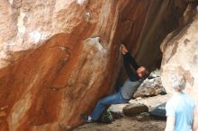 Bouldering in Hueco Tanks on 10/19/2018 with Blue Lizard Climbing and Yoga

Filename: SRM_20181019_1421181.jpg
Aperture: f/4.0
Shutter Speed: 1/250
Body: Canon EOS-1D Mark II
Lens: Canon EF 50mm f/1.8 II