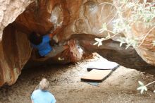 Bouldering in Hueco Tanks on 10/19/2018 with Blue Lizard Climbing and Yoga

Filename: SRM_20181019_1430581.jpg
Aperture: f/3.5
Shutter Speed: 1/400
Body: Canon EOS-1D Mark II
Lens: Canon EF 50mm f/1.8 II