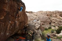 Bouldering in Hueco Tanks on 10/19/2018 with Blue Lizard Climbing and Yoga

Filename: SRM_20181019_1457030.jpg
Aperture: f/5.6
Shutter Speed: 1/640
Body: Canon EOS-1D Mark II
Lens: Canon EF 16-35mm f/2.8 L