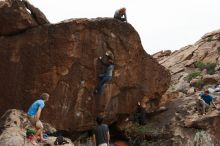 Bouldering in Hueco Tanks on 10/19/2018 with Blue Lizard Climbing and Yoga

Filename: SRM_20181019_1505130.jpg
Aperture: f/5.6
Shutter Speed: 1/500
Body: Canon EOS-1D Mark II
Lens: Canon EF 16-35mm f/2.8 L