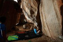 Bouldering in Hueco Tanks on 10/19/2018 with Blue Lizard Climbing and Yoga

Filename: SRM_20181019_1620570.jpg
Aperture: f/5.6
Shutter Speed: 1/250
Body: Canon EOS-1D Mark II
Lens: Canon EF 16-35mm f/2.8 L