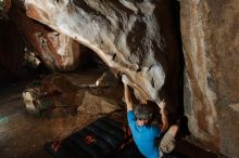 Bouldering in Hueco Tanks on 10/19/2018 with Blue Lizard Climbing and Yoga

Filename: SRM_20181019_1624400.jpg
Aperture: f/5.6
Shutter Speed: 1/250
Body: Canon EOS-1D Mark II
Lens: Canon EF 16-35mm f/2.8 L