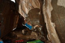 Bouldering in Hueco Tanks on 10/19/2018 with Blue Lizard Climbing and Yoga

Filename: SRM_20181019_1703100.jpg
Aperture: f/5.6
Shutter Speed: 1/250
Body: Canon EOS-1D Mark II
Lens: Canon EF 16-35mm f/2.8 L