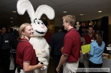 The Trix Rabbit walked around the career fair.

Filename: crw_0774_std.jpg
Aperture: f/5.0
Shutter Speed: 1/60
Body: Canon EOS DIGITAL REBEL
Lens: Canon EF-S 18-55mm f/3.5-5.6