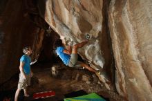 Bouldering in Hueco Tanks on 10/19/2018 with Blue Lizard Climbing and Yoga

Filename: SRM_20181019_1705330.jpg
Aperture: f/5.6
Shutter Speed: 1/250
Body: Canon EOS-1D Mark II
Lens: Canon EF 16-35mm f/2.8 L