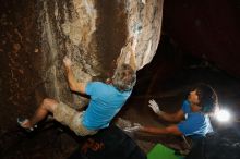 Bouldering in Hueco Tanks on 10/19/2018 with Blue Lizard Climbing and Yoga

Filename: SRM_20181019_1719020.jpg
Aperture: f/6.3
Shutter Speed: 1/250
Body: Canon EOS-1D Mark II
Lens: Canon EF 16-35mm f/2.8 L