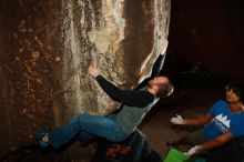 Bouldering in Hueco Tanks on 10/19/2018 with Blue Lizard Climbing and Yoga

Filename: SRM_20181019_1724140.jpg
Aperture: f/7.1
Shutter Speed: 1/250
Body: Canon EOS-1D Mark II
Lens: Canon EF 16-35mm f/2.8 L