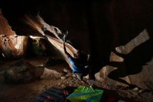 Bouldering in Hueco Tanks on 10/19/2018 with Blue Lizard Climbing and Yoga

Filename: SRM_20181019_1730420.jpg
Aperture: f/7.1
Shutter Speed: 1/250
Body: Canon EOS-1D Mark II
Lens: Canon EF 16-35mm f/2.8 L
