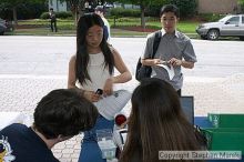 Tieqi Liu and Qing Zhang register for the first day of Career Fair.

Filename: crw_0756_std.jpg
Aperture: f/16.0
Shutter Speed: 1/200
Body: Canon EOS DIGITAL REBEL
Lens: Canon EF-S 18-55mm f/3.5-5.6