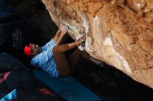 Bouldering in Hueco Tanks on 11/02/2018 with Blue Lizard Climbing and Yoga

Filename: SRM_20181102_1016570.jpg
Aperture: f/4.0
Shutter Speed: 1/200
Body: Canon EOS-1D Mark II
Lens: Canon EF 50mm f/1.8 II