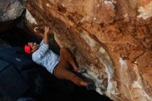 Bouldering in Hueco Tanks on 11/02/2018 with Blue Lizard Climbing and Yoga

Filename: SRM_20181102_1017070.jpg
Aperture: f/4.0
Shutter Speed: 1/320
Body: Canon EOS-1D Mark II
Lens: Canon EF 50mm f/1.8 II