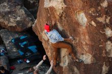 Bouldering in Hueco Tanks on 11/02/2018 with Blue Lizard Climbing and Yoga

Filename: SRM_20181102_1032350.jpg
Aperture: f/4.0
Shutter Speed: 1/640
Body: Canon EOS-1D Mark II
Lens: Canon EF 50mm f/1.8 II