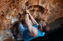 Bouldering in Hueco Tanks on 11/02/2018 with Blue Lizard Climbing and Yoga

Filename: SRM_20181102_1036380.jpg
Aperture: f/4.0
Shutter Speed: 1/250
Body: Canon EOS-1D Mark II
Lens: Canon EF 50mm f/1.8 II