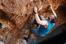 Bouldering in Hueco Tanks on 11/02/2018 with Blue Lizard Climbing and Yoga

Filename: SRM_20181102_1036540.jpg
Aperture: f/4.0
Shutter Speed: 1/320
Body: Canon EOS-1D Mark II
Lens: Canon EF 50mm f/1.8 II