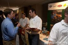 Josh Keller speaks with a recruiter at the career fair.

Filename: crw_0762_std.jpg
Aperture: f/5.0
Shutter Speed: 1/60
Body: Canon EOS DIGITAL REBEL
Lens: Canon EF-S 18-55mm f/3.5-5.6