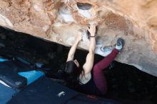 Bouldering in Hueco Tanks on 11/02/2018 with Blue Lizard Climbing and Yoga

Filename: SRM_20181102_1049040.jpg
Aperture: f/4.0
Shutter Speed: 1/200
Body: Canon EOS-1D Mark II
Lens: Canon EF 50mm f/1.8 II