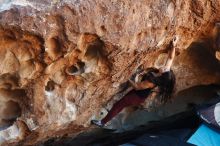 Bouldering in Hueco Tanks on 11/02/2018 with Blue Lizard Climbing and Yoga

Filename: SRM_20181102_1054081.jpg
Aperture: f/4.0
Shutter Speed: 1/320
Body: Canon EOS-1D Mark II
Lens: Canon EF 50mm f/1.8 II