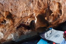 Bouldering in Hueco Tanks on 11/02/2018 with Blue Lizard Climbing and Yoga

Filename: SRM_20181102_1054140.jpg
Aperture: f/4.0
Shutter Speed: 1/320
Body: Canon EOS-1D Mark II
Lens: Canon EF 50mm f/1.8 II