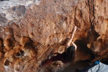 Bouldering in Hueco Tanks on 11/02/2018 with Blue Lizard Climbing and Yoga

Filename: SRM_20181102_1054170.jpg
Aperture: f/4.0
Shutter Speed: 1/400
Body: Canon EOS-1D Mark II
Lens: Canon EF 50mm f/1.8 II