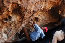 Bouldering in Hueco Tanks on 11/02/2018 with Blue Lizard Climbing and Yoga

Filename: SRM_20181102_1055571.jpg
Aperture: f/4.0
Shutter Speed: 1/400
Body: Canon EOS-1D Mark II
Lens: Canon EF 50mm f/1.8 II