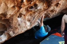 Bouldering in Hueco Tanks on 11/02/2018 with Blue Lizard Climbing and Yoga

Filename: SRM_20181102_1058091.jpg
Aperture: f/4.0
Shutter Speed: 1/250
Body: Canon EOS-1D Mark II
Lens: Canon EF 50mm f/1.8 II