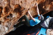 Bouldering in Hueco Tanks on 11/02/2018 with Blue Lizard Climbing and Yoga

Filename: SRM_20181102_1058290.jpg
Aperture: f/4.0
Shutter Speed: 1/250
Body: Canon EOS-1D Mark II
Lens: Canon EF 50mm f/1.8 II