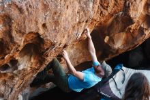 Bouldering in Hueco Tanks on 11/02/2018 with Blue Lizard Climbing and Yoga

Filename: SRM_20181102_1058320.jpg
Aperture: f/4.0
Shutter Speed: 1/320
Body: Canon EOS-1D Mark II
Lens: Canon EF 50mm f/1.8 II