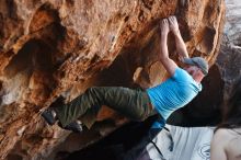 Bouldering in Hueco Tanks on 11/02/2018 with Blue Lizard Climbing and Yoga

Filename: SRM_20181102_1058450.jpg
Aperture: f/4.0
Shutter Speed: 1/320
Body: Canon EOS-1D Mark II
Lens: Canon EF 50mm f/1.8 II