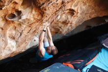 Bouldering in Hueco Tanks on 11/02/2018 with Blue Lizard Climbing and Yoga

Filename: SRM_20181102_1059560.jpg
Aperture: f/4.0
Shutter Speed: 1/200
Body: Canon EOS-1D Mark II
Lens: Canon EF 50mm f/1.8 II