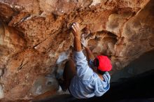 Bouldering in Hueco Tanks on 11/02/2018 with Blue Lizard Climbing and Yoga

Filename: SRM_20181102_1100340.jpg
Aperture: f/4.0
Shutter Speed: 1/400
Body: Canon EOS-1D Mark II
Lens: Canon EF 50mm f/1.8 II