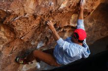 Bouldering in Hueco Tanks on 11/02/2018 with Blue Lizard Climbing and Yoga

Filename: SRM_20181102_1100390.jpg
Aperture: f/4.0
Shutter Speed: 1/400
Body: Canon EOS-1D Mark II
Lens: Canon EF 50mm f/1.8 II