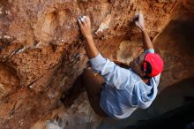 Bouldering in Hueco Tanks on 11/02/2018 with Blue Lizard Climbing and Yoga

Filename: SRM_20181102_1100410.jpg
Aperture: f/4.0
Shutter Speed: 1/320
Body: Canon EOS-1D Mark II
Lens: Canon EF 50mm f/1.8 II