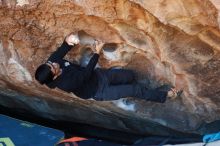 Bouldering in Hueco Tanks on 11/02/2018 with Blue Lizard Climbing and Yoga

Filename: SRM_20181102_1110110.jpg
Aperture: f/4.0
Shutter Speed: 1/250
Body: Canon EOS-1D Mark II
Lens: Canon EF 50mm f/1.8 II