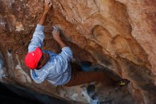 Bouldering in Hueco Tanks on 11/02/2018 with Blue Lizard Climbing and Yoga

Filename: SRM_20181102_1111310.jpg
Aperture: f/4.0
Shutter Speed: 1/500
Body: Canon EOS-1D Mark II
Lens: Canon EF 50mm f/1.8 II