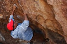 Bouldering in Hueco Tanks on 11/02/2018 with Blue Lizard Climbing and Yoga

Filename: SRM_20181102_1114130.jpg
Aperture: f/4.0
Shutter Speed: 1/640
Body: Canon EOS-1D Mark II
Lens: Canon EF 50mm f/1.8 II