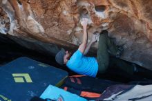 Bouldering in Hueco Tanks on 11/02/2018 with Blue Lizard Climbing and Yoga

Filename: SRM_20181102_1115150.jpg
Aperture: f/4.0
Shutter Speed: 1/320
Body: Canon EOS-1D Mark II
Lens: Canon EF 50mm f/1.8 II