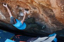 Bouldering in Hueco Tanks on 11/02/2018 with Blue Lizard Climbing and Yoga

Filename: SRM_20181102_1115250.jpg
Aperture: f/4.0
Shutter Speed: 1/320
Body: Canon EOS-1D Mark II
Lens: Canon EF 50mm f/1.8 II