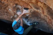 Bouldering in Hueco Tanks on 11/02/2018 with Blue Lizard Climbing and Yoga

Filename: SRM_20181102_1120400.jpg
Aperture: f/4.0
Shutter Speed: 1/400
Body: Canon EOS-1D Mark II
Lens: Canon EF 50mm f/1.8 II