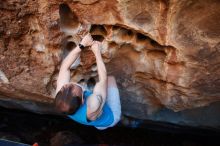 Bouldering in Hueco Tanks on 11/02/2018 with Blue Lizard Climbing and Yoga

Filename: SRM_20181102_1128370.jpg
Aperture: f/4.0
Shutter Speed: 1/320
Body: Canon EOS-1D Mark II
Lens: Canon EF 16-35mm f/2.8 L