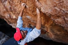 Bouldering in Hueco Tanks on 11/02/2018 with Blue Lizard Climbing and Yoga

Filename: SRM_20181102_1129311.jpg
Aperture: f/4.0
Shutter Speed: 1/400
Body: Canon EOS-1D Mark II
Lens: Canon EF 16-35mm f/2.8 L