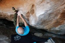 Bouldering in Hueco Tanks on 11/02/2018 with Blue Lizard Climbing and Yoga

Filename: SRM_20181102_1210480.jpg
Aperture: f/4.0
Shutter Speed: 1/320
Body: Canon EOS-1D Mark II
Lens: Canon EF 16-35mm f/2.8 L