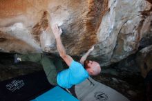 Bouldering in Hueco Tanks on 11/02/2018 with Blue Lizard Climbing and Yoga

Filename: SRM_20181102_1211090.jpg
Aperture: f/4.0
Shutter Speed: 1/400
Body: Canon EOS-1D Mark II
Lens: Canon EF 16-35mm f/2.8 L