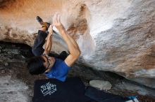 Bouldering in Hueco Tanks on 11/02/2018 with Blue Lizard Climbing and Yoga

Filename: SRM_20181102_1212220.jpg
Aperture: f/4.0
Shutter Speed: 1/200
Body: Canon EOS-1D Mark II
Lens: Canon EF 16-35mm f/2.8 L