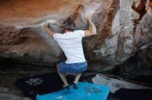 Bouldering in Hueco Tanks on 11/02/2018 with Blue Lizard Climbing and Yoga

Filename: SRM_20181102_1223170.jpg
Aperture: f/4.0
Shutter Speed: 1/400
Body: Canon EOS-1D Mark II
Lens: Canon EF 16-35mm f/2.8 L